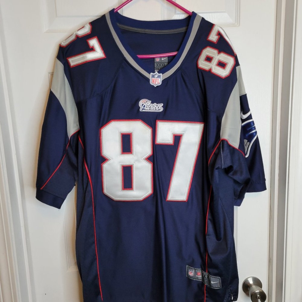 NEW Rob Gronkowski New England Patriots On Field Jersey, Blue, Sz 3XL (Nike)